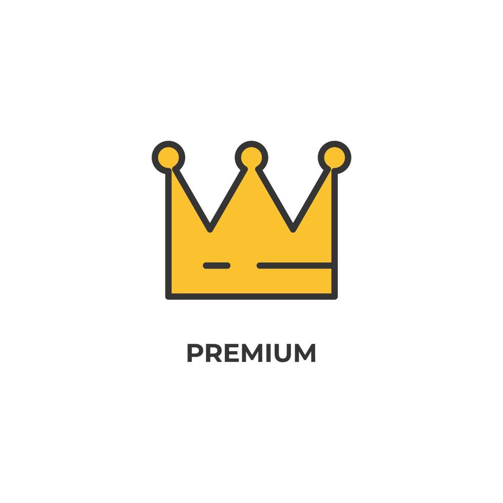 Vector sign of premium symbol is isolated on a white background. icon color editable.
