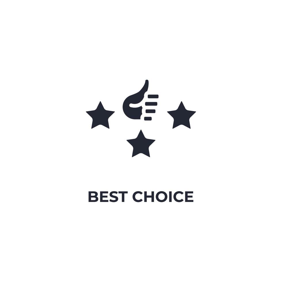Vector sign of best choice symbol is isolated on a white background. icon color editable.