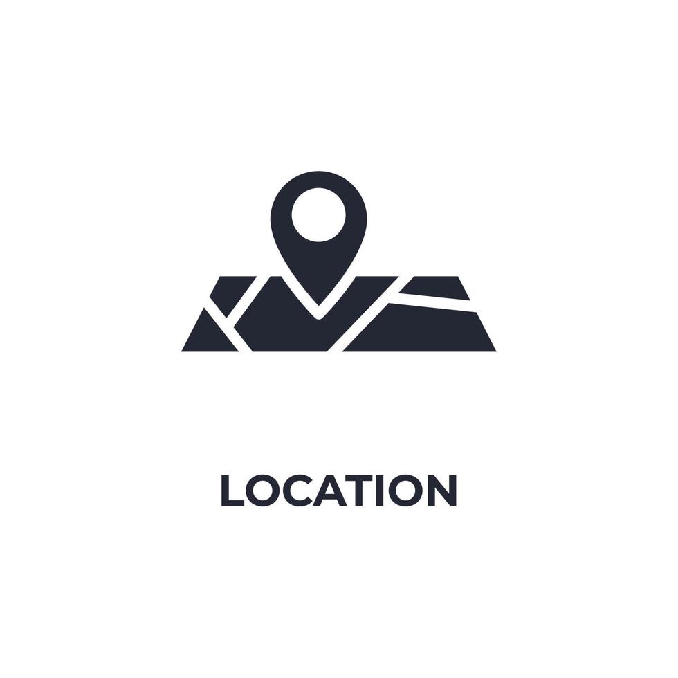 Vector sign of location symbol is isolated on a white background. icon color editable.