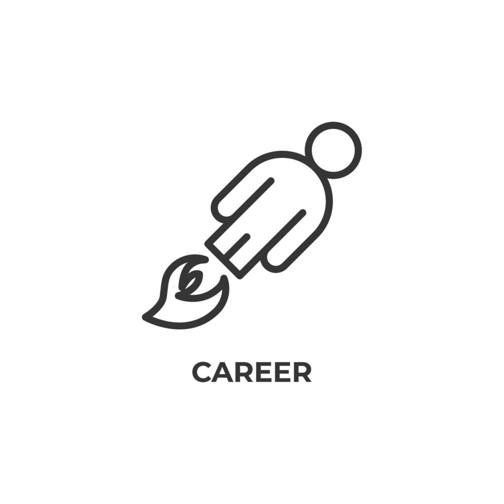 Vector sign of career symbol is isolated on a white background. icon color editable.