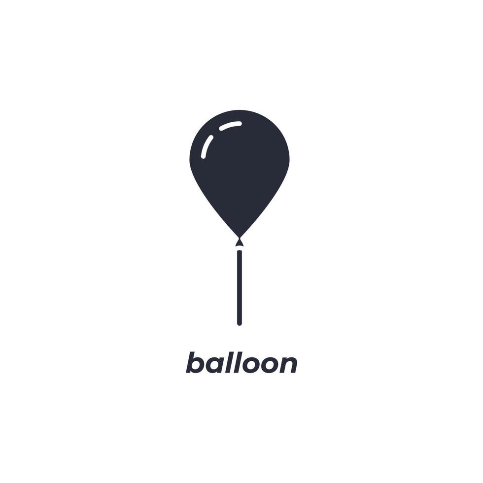 Vector sign of balloon symbol is isolated on a white background. icon color editable.