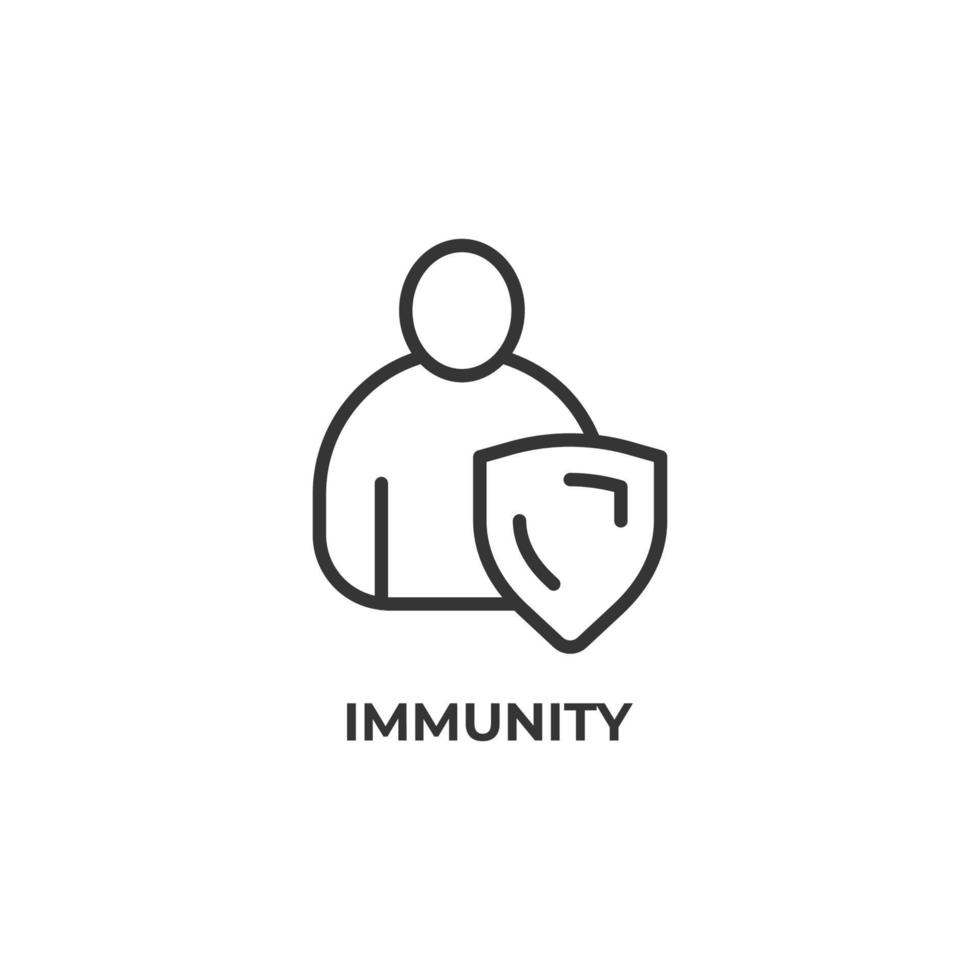 Vector sign of immunity symbol is isolated on a white background. icon color editable.