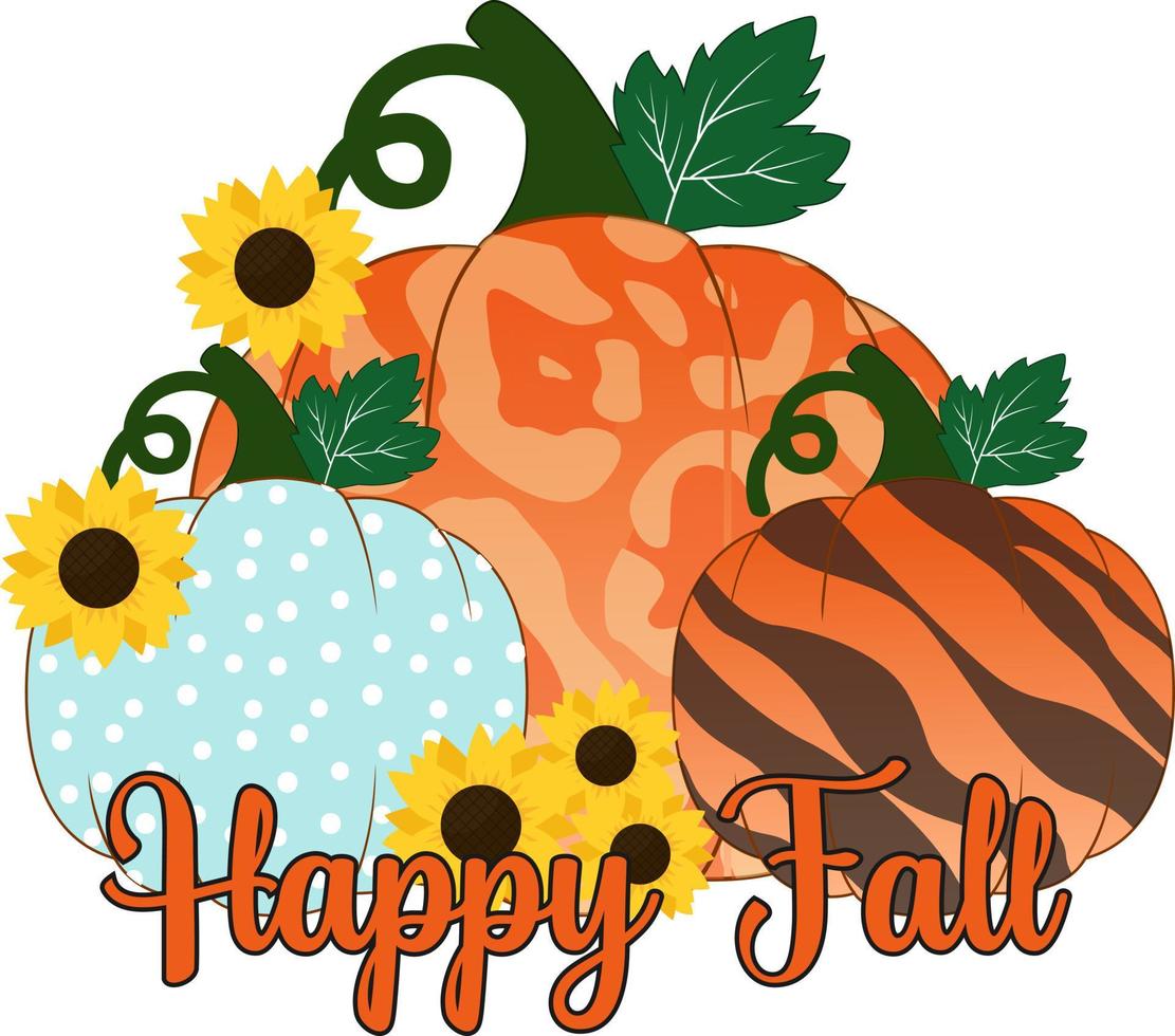 Happy fall. Autumn vector