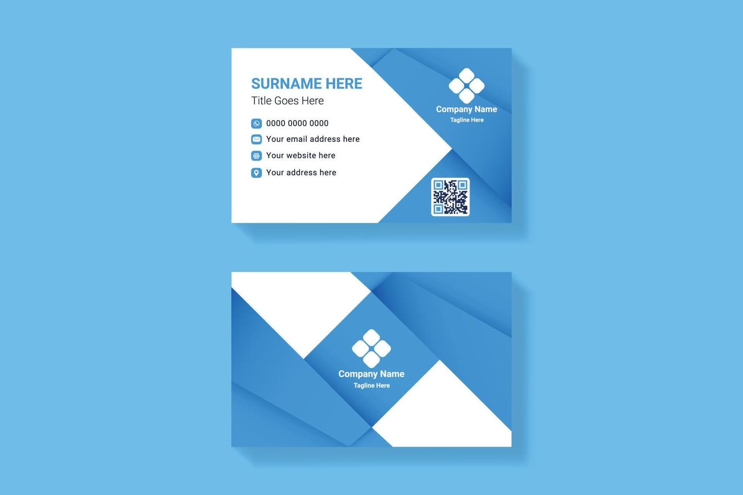 Creative and professional business card design template vector