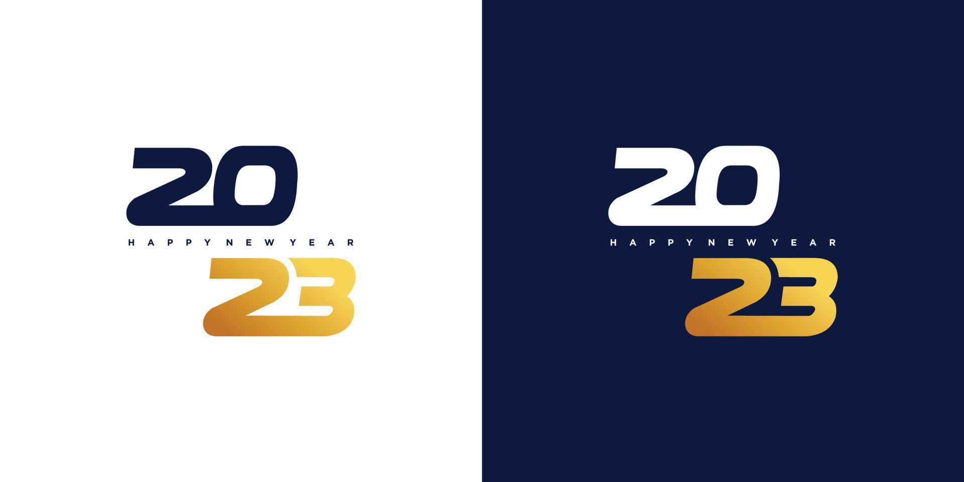 2023 logo design vector with creative unique concept for project work Premium Vector