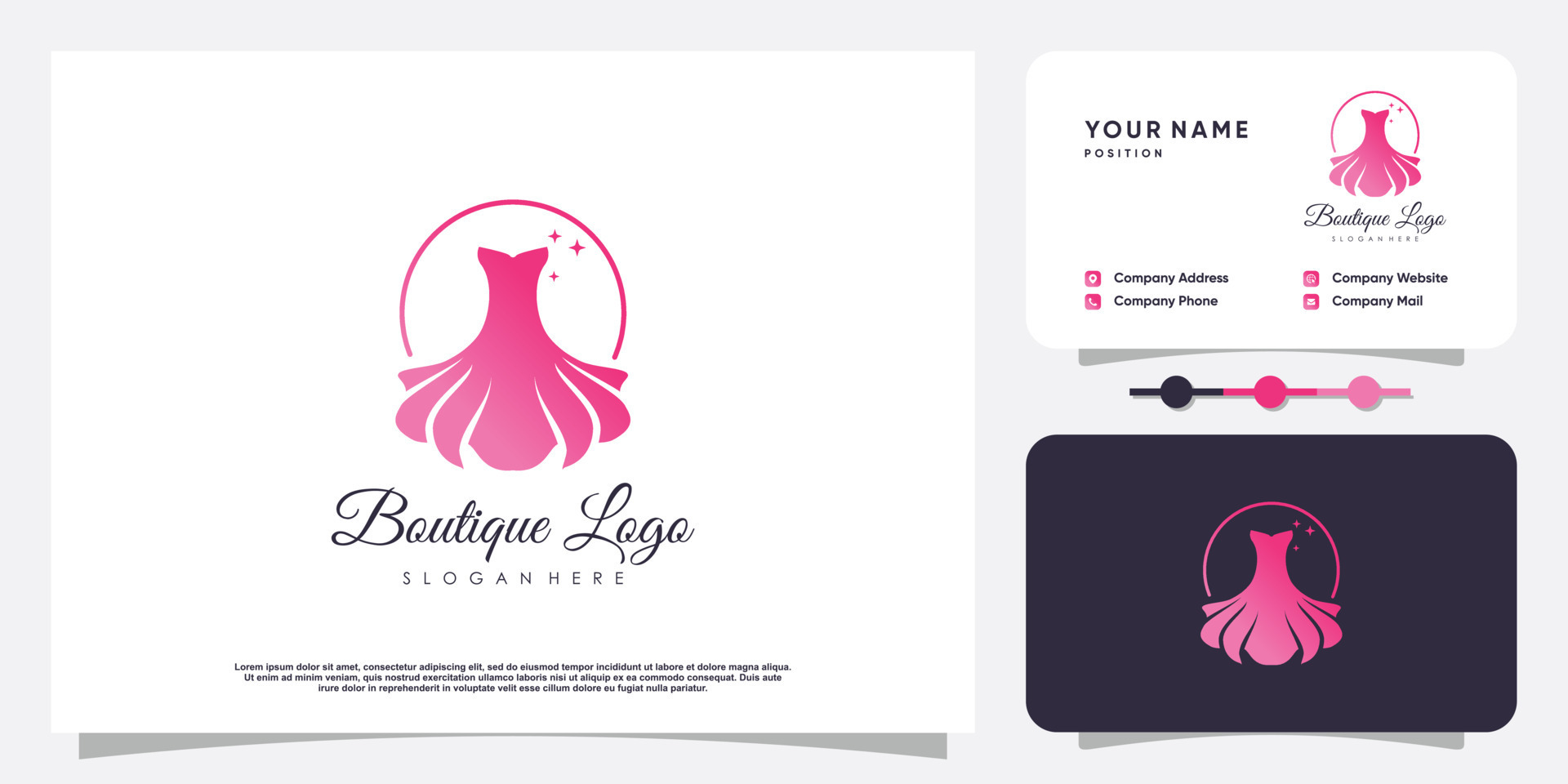 Fashion logo design vector with creative unique concept Premium Vector