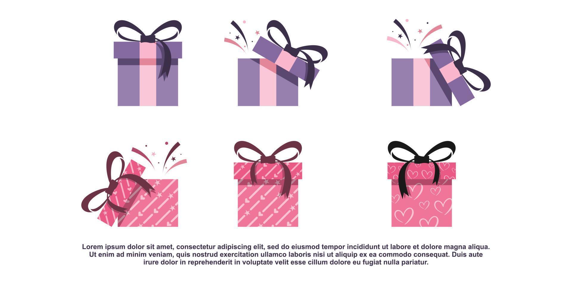 Gift logo design vector with creative modern concept style