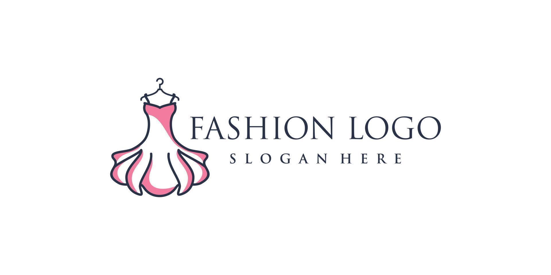 Fashion logo design vector with creative unique concept Premium Vector