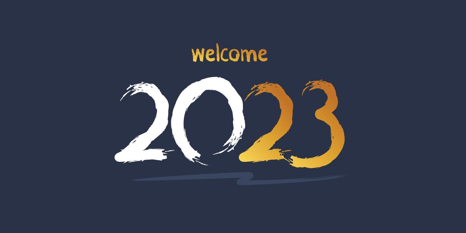 Vector de diseño de logotipo 2023 con estilo creativo único para banner o negocio