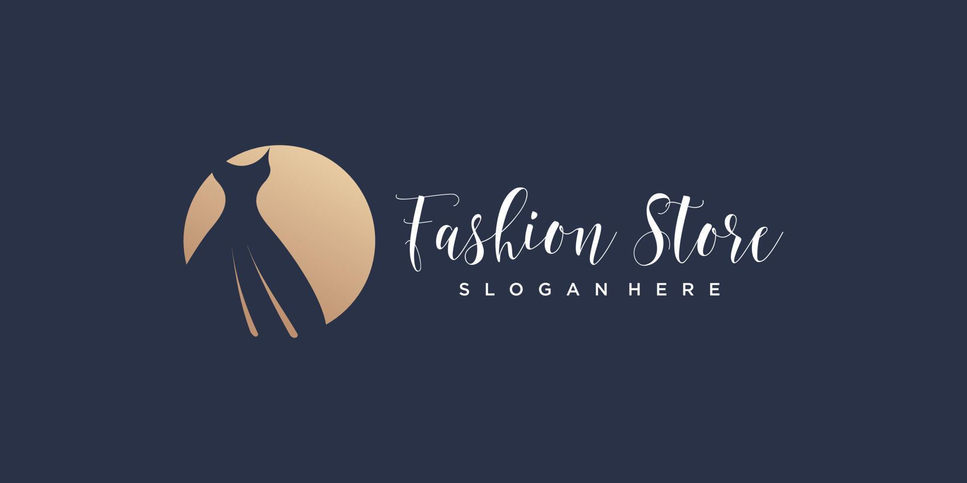 Fashion logo design vector with creative unique concept Premium Vector