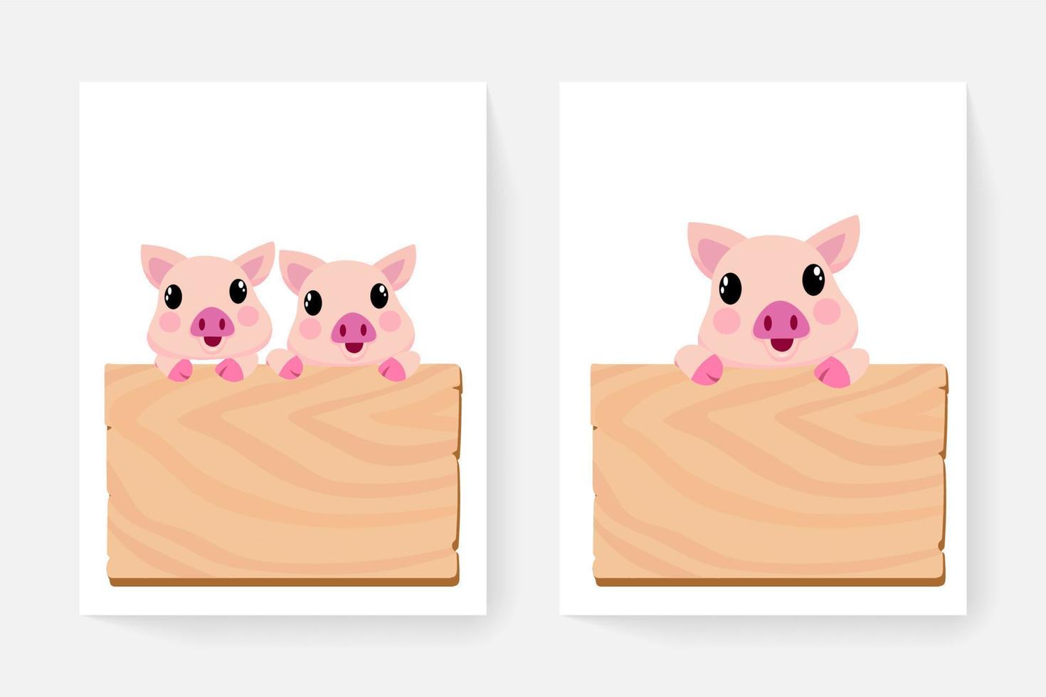 Cute animals in ranch, Placards and banner in farms Design for banner, layout, annual report, web, flyer, brochure, ad. vector