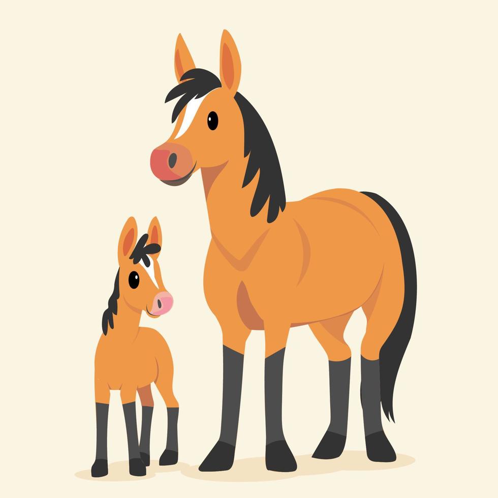 Cute animals in ranch, Farm and agriculture. illustrations of village life and objects vector