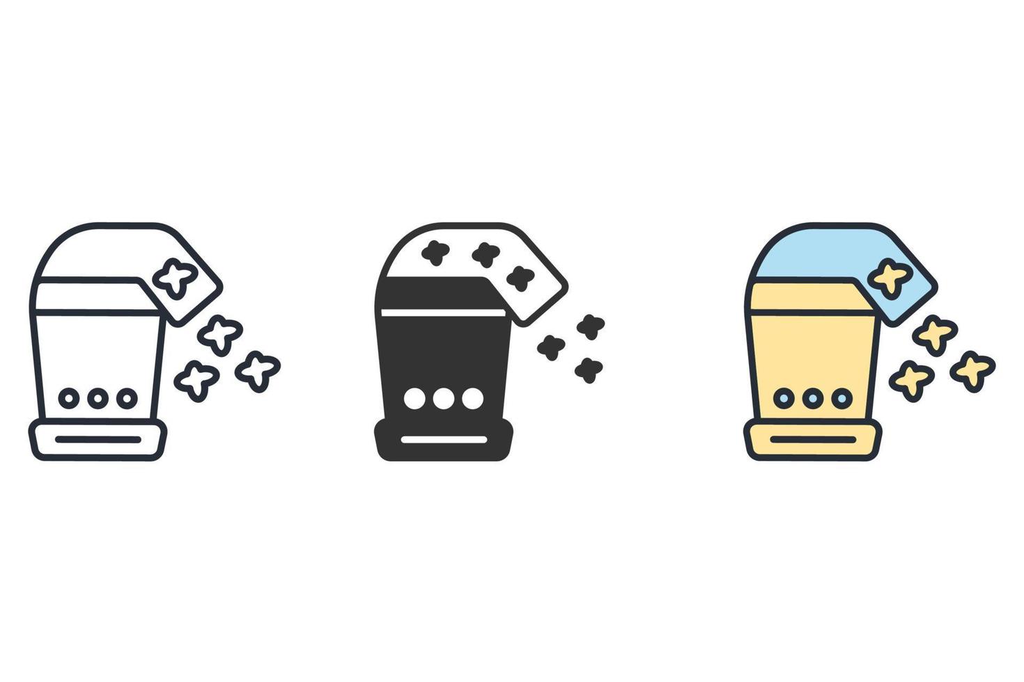 Popcorn maker icons  symbol vector elements for infographic web