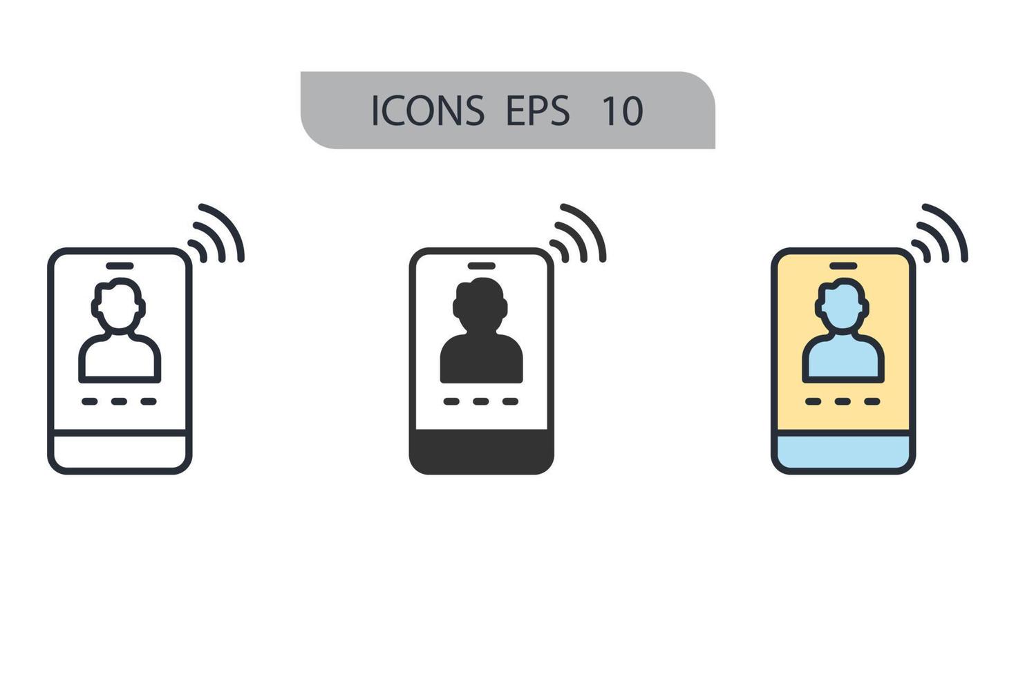 llamando iconos símbolo elementos vectoriales para infografía web vector