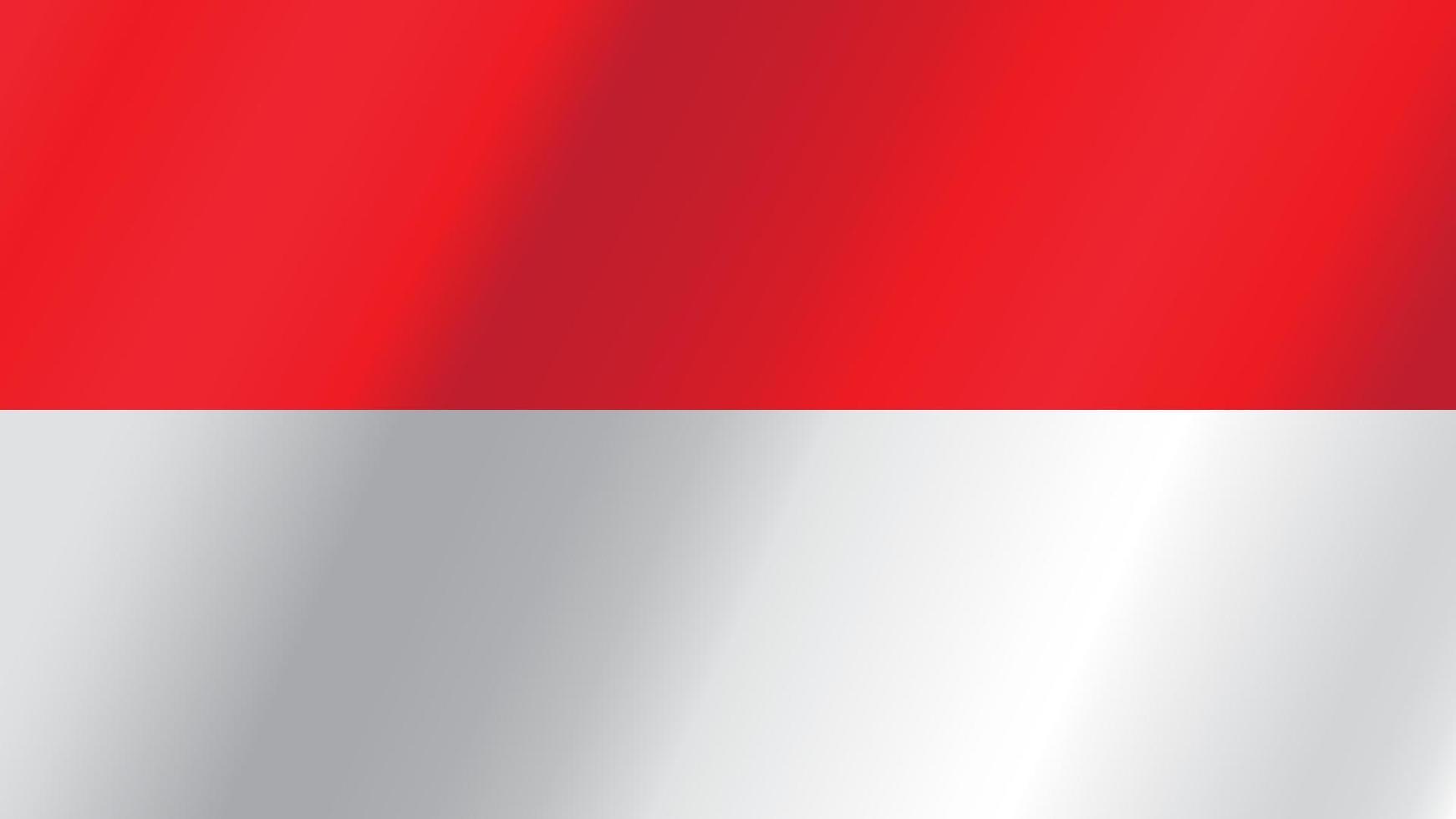 indonesia independence day waving flag for wallpaper background vector