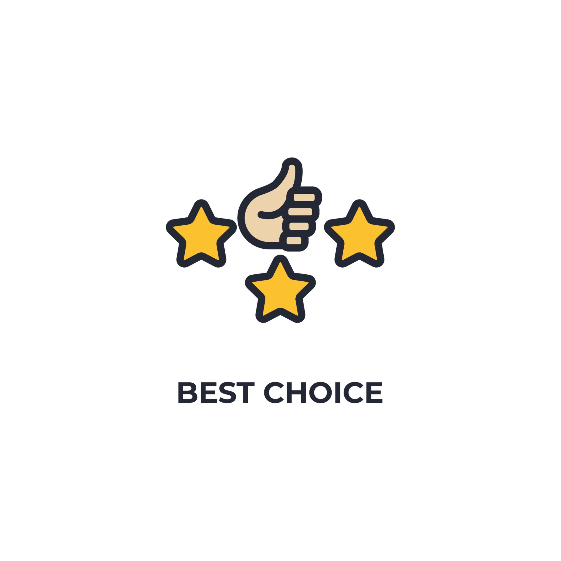 best choice vector icon. Colorful flat design vector illustration