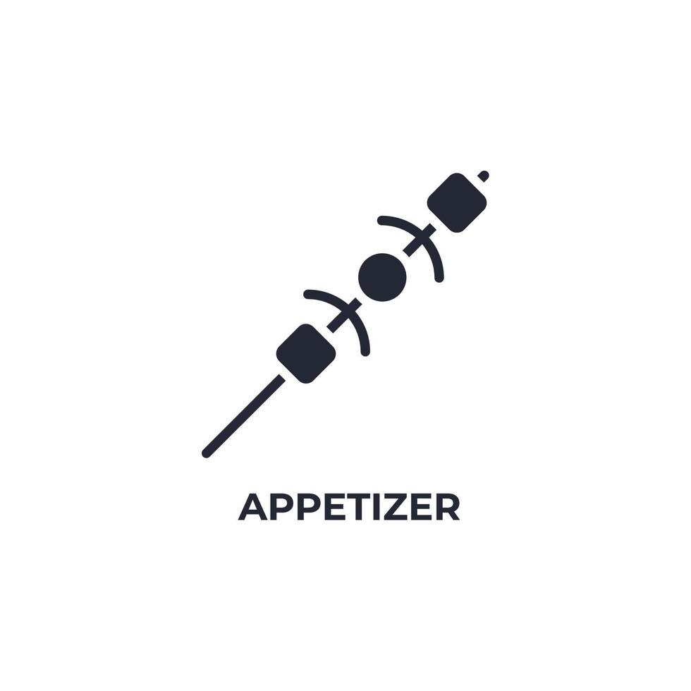 Vector sign of appetizer symbol is isolated on a white background. icon color editable.
