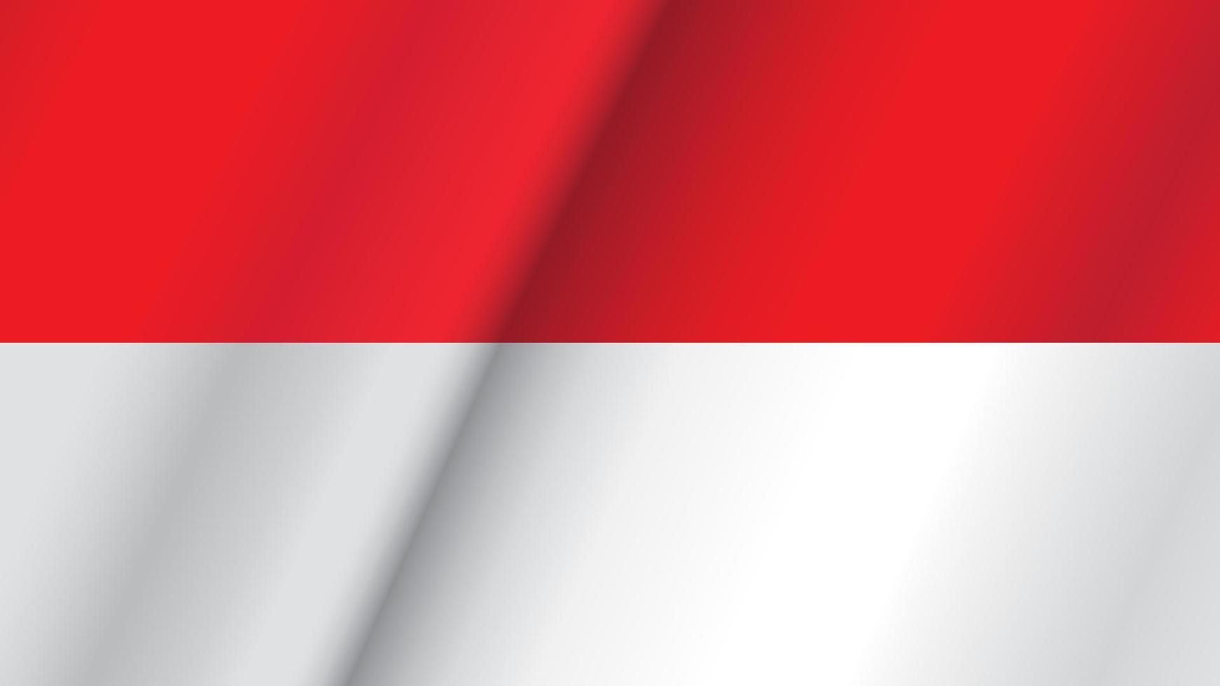 indonesia independence day waving flag for wallpaper background vector