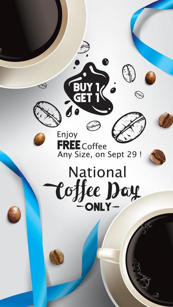 International or national Coffee Day vector