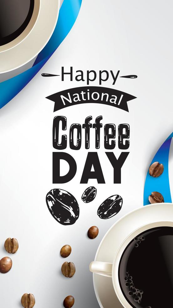 dia internacional o nacional del cafe vector