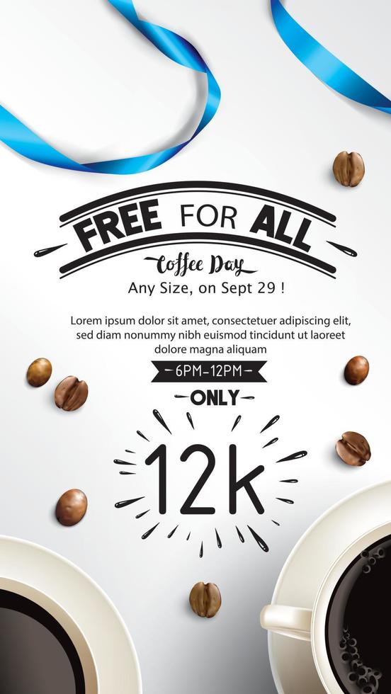 International or national Coffee Day vector