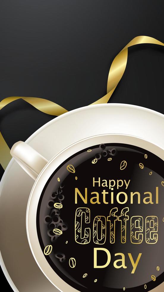 International or national Coffee Day vector