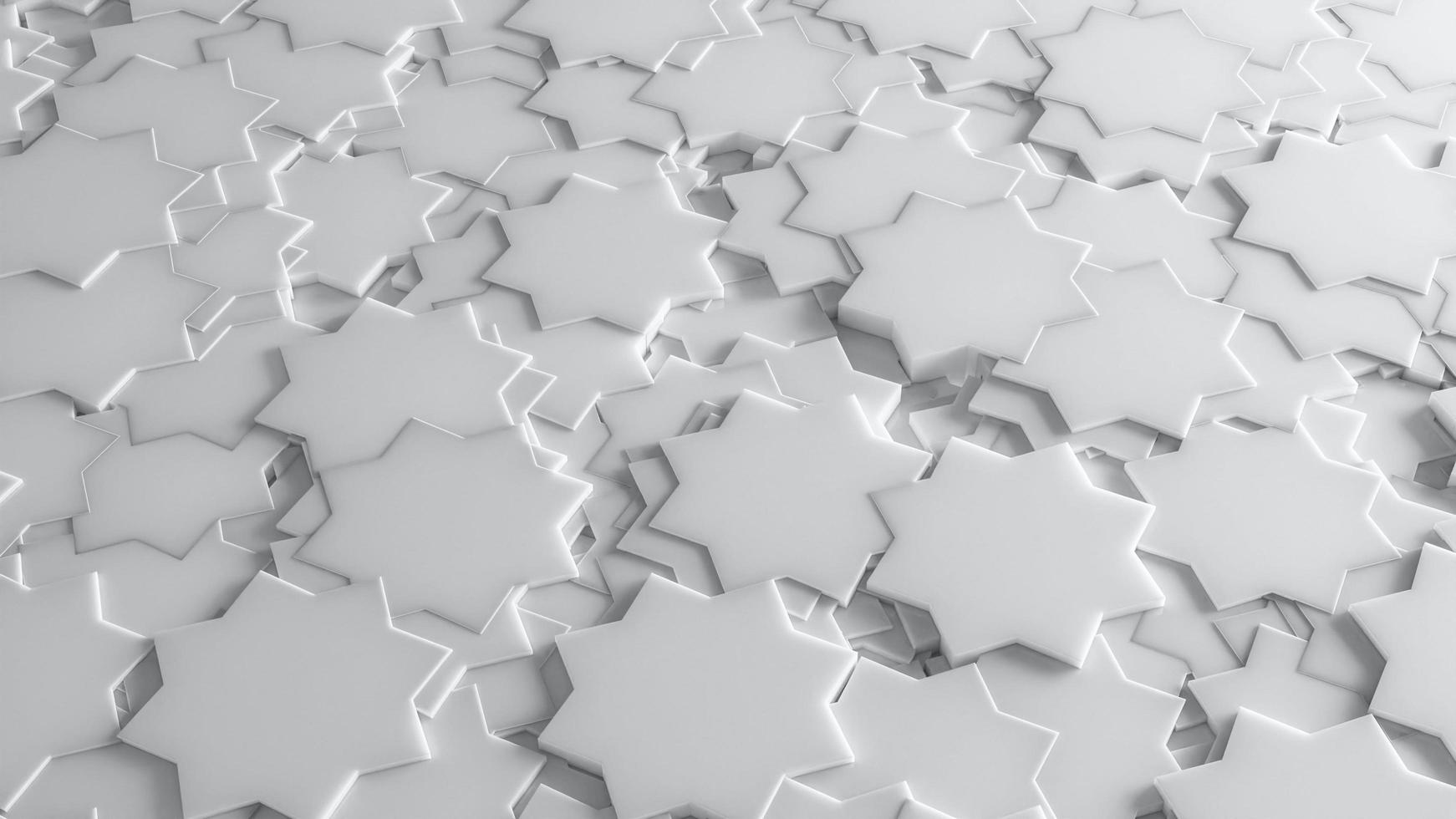 White 3D Background Abstract 8 Point Star pattern texture photo