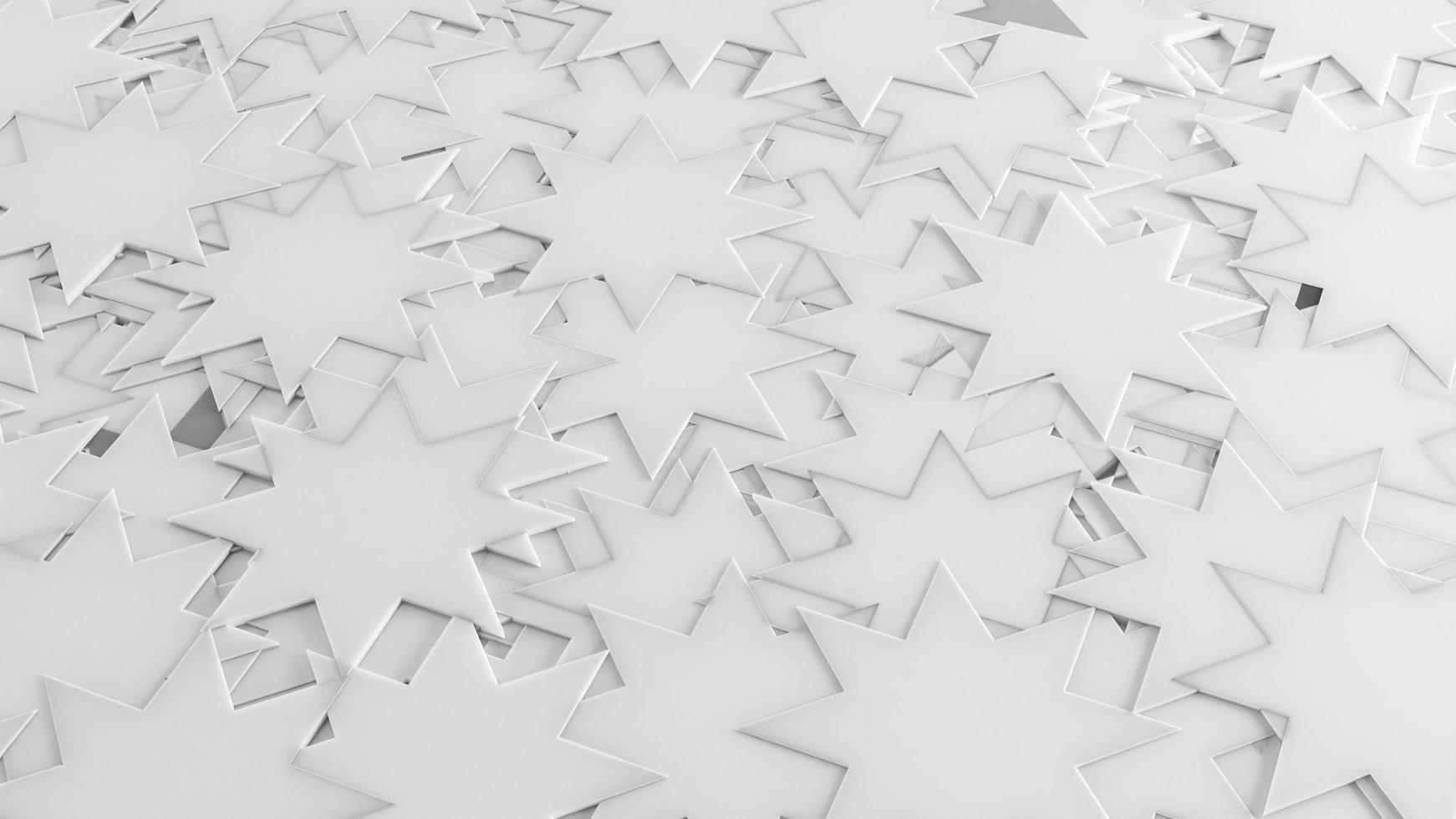 White 3D Background Abstract 8 Point Star pattern texture photo
