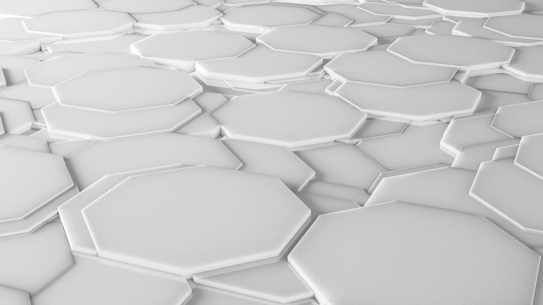 White 3D Background Abstract Octagon pattern texture photo