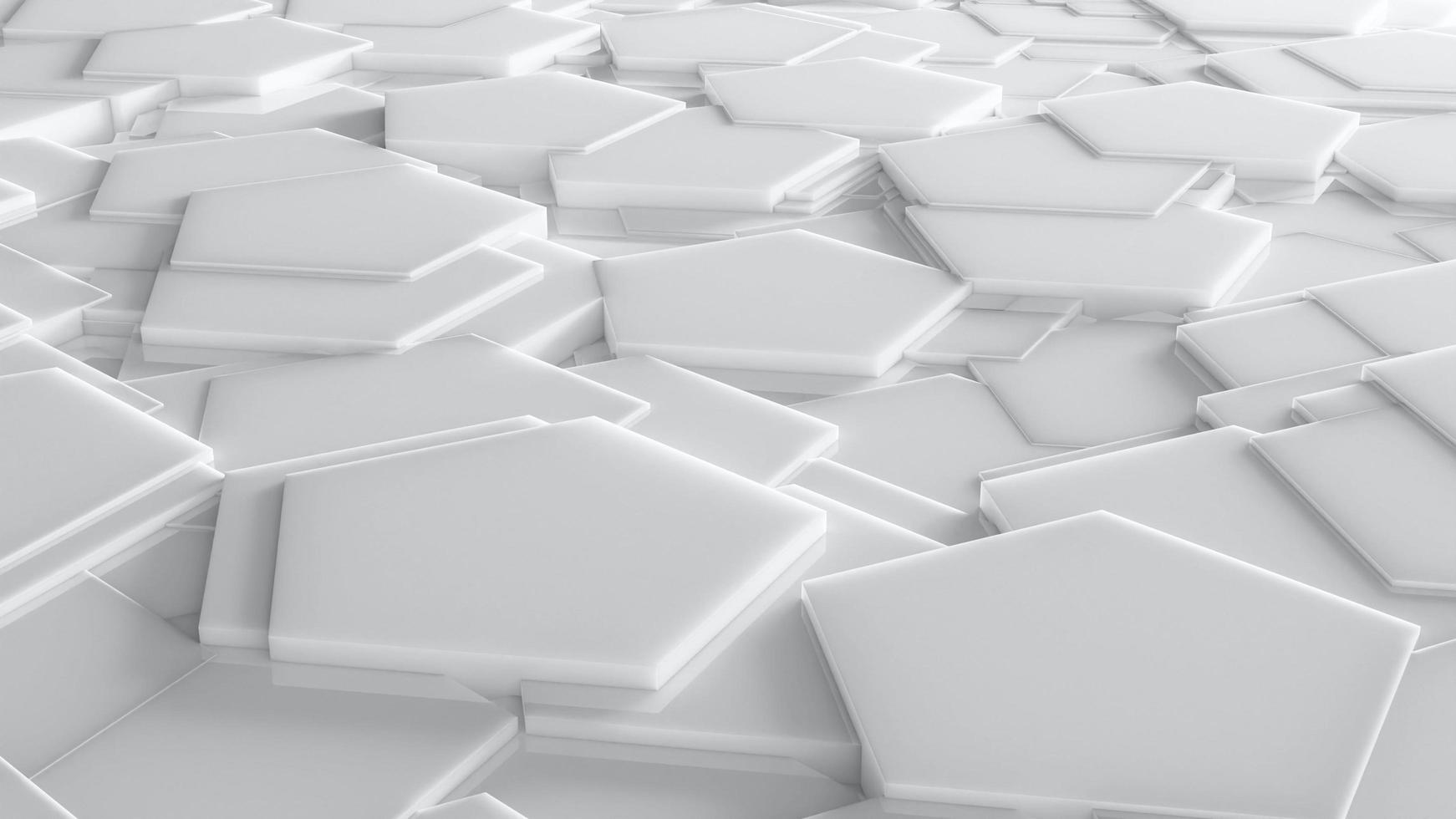 White 3D Background Abstract Pentagon pattern texture photo