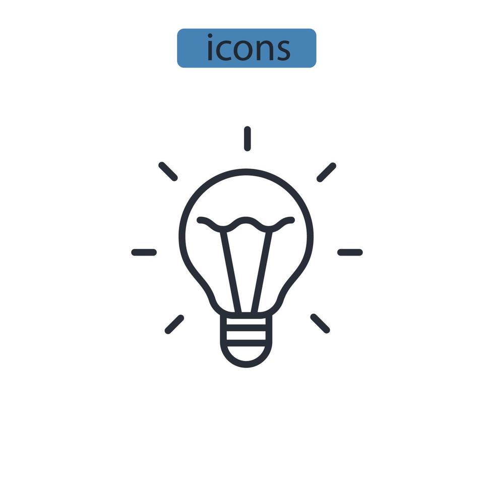 Solving icons  symbol vector elements for infographic web