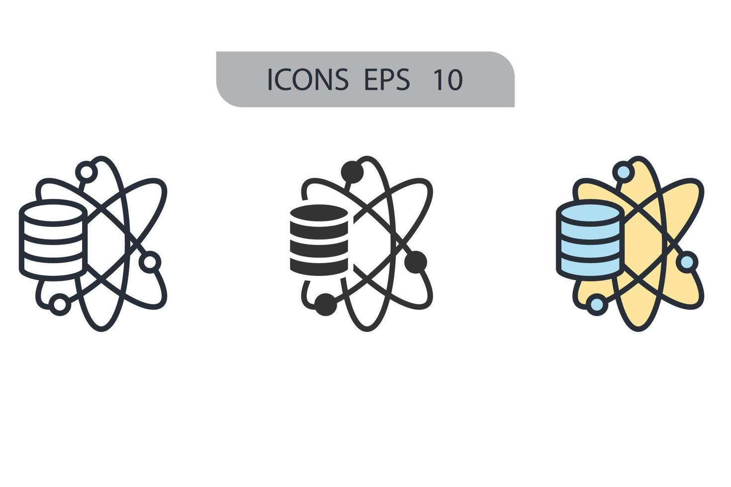 Data Science icons  symbol vector elements for infographic web