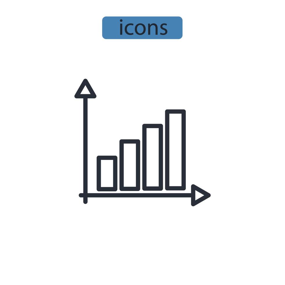 los iconos del modelo matemático simbolizan los elementos vectoriales para la web infográfica vector