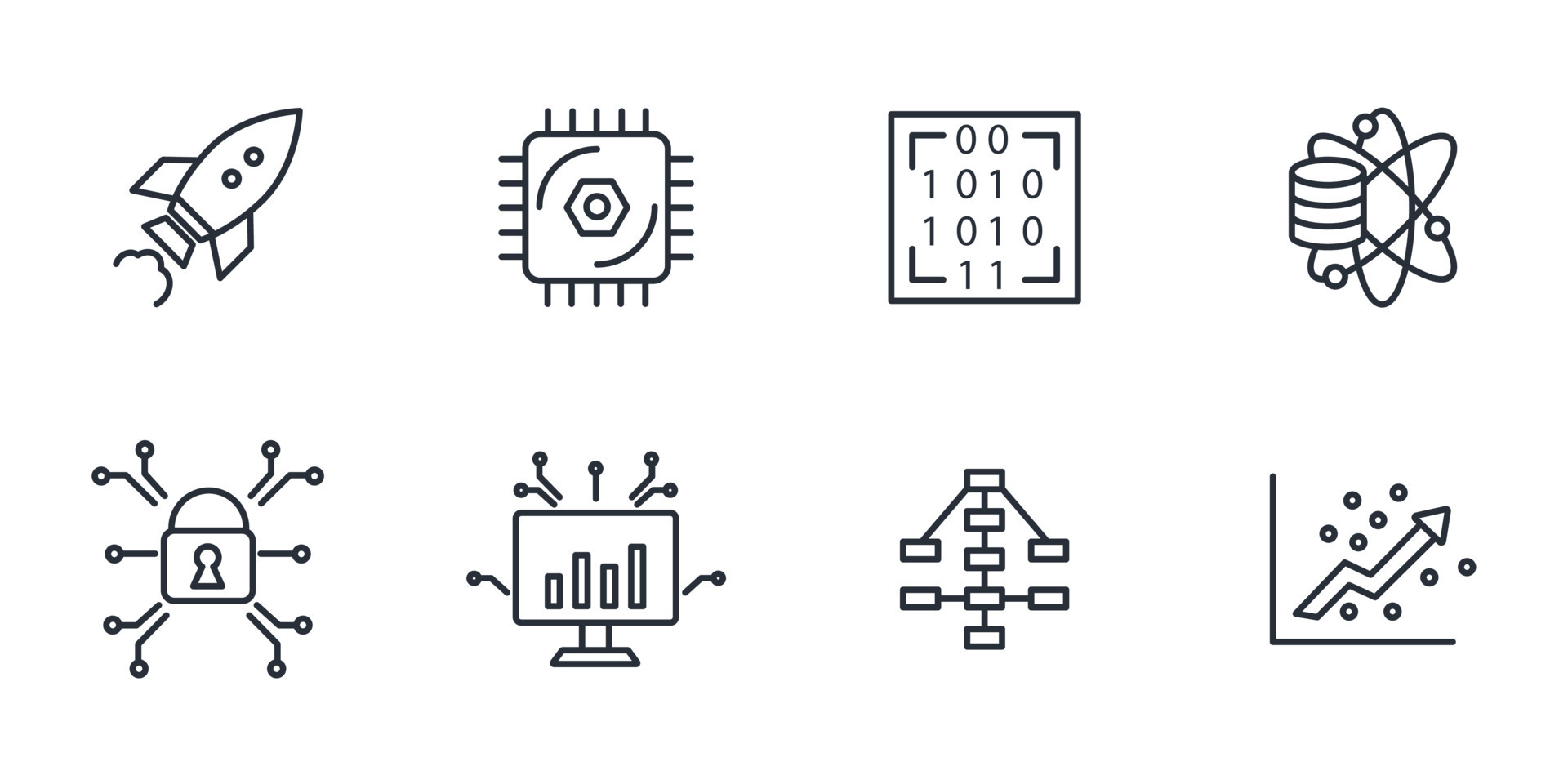machine learning icons set . machine learning pack symbol vector ...