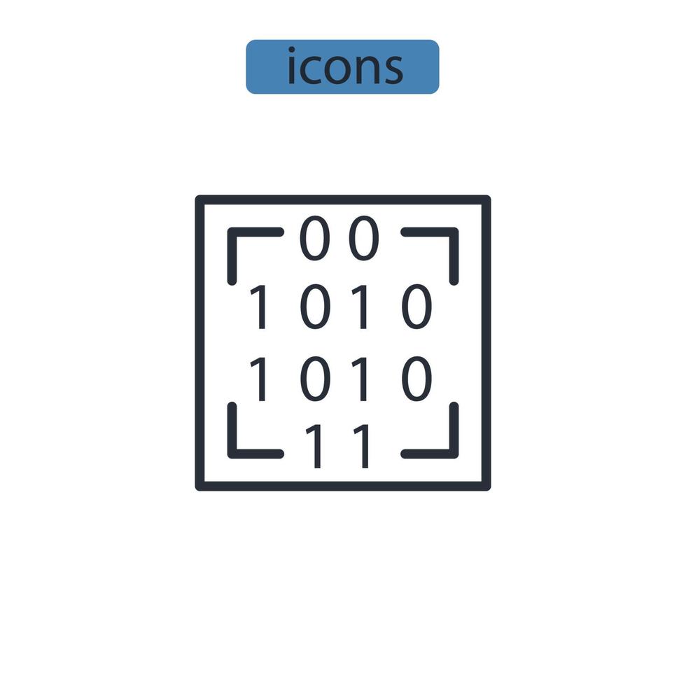 patrón de datos iconos símbolo elementos vectoriales para infografía web vector