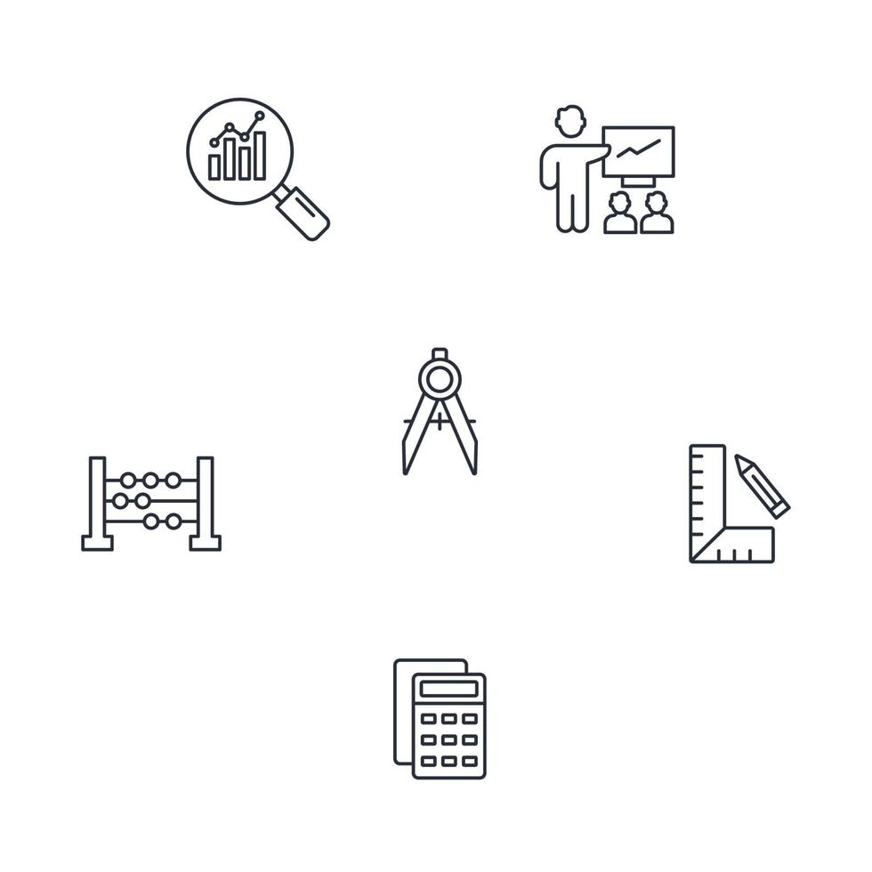 mathematics  icons set . mathematics  pack symbol vector elements for infographic web
