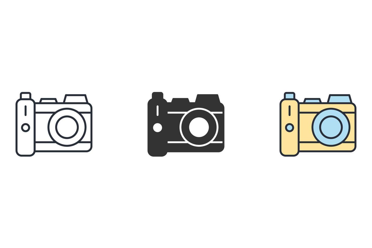 iconos de fotografía símbolo elementos vectoriales para web infográfico vector