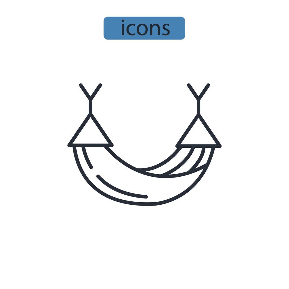 Hammock icons  symbol vector elements for infographic web