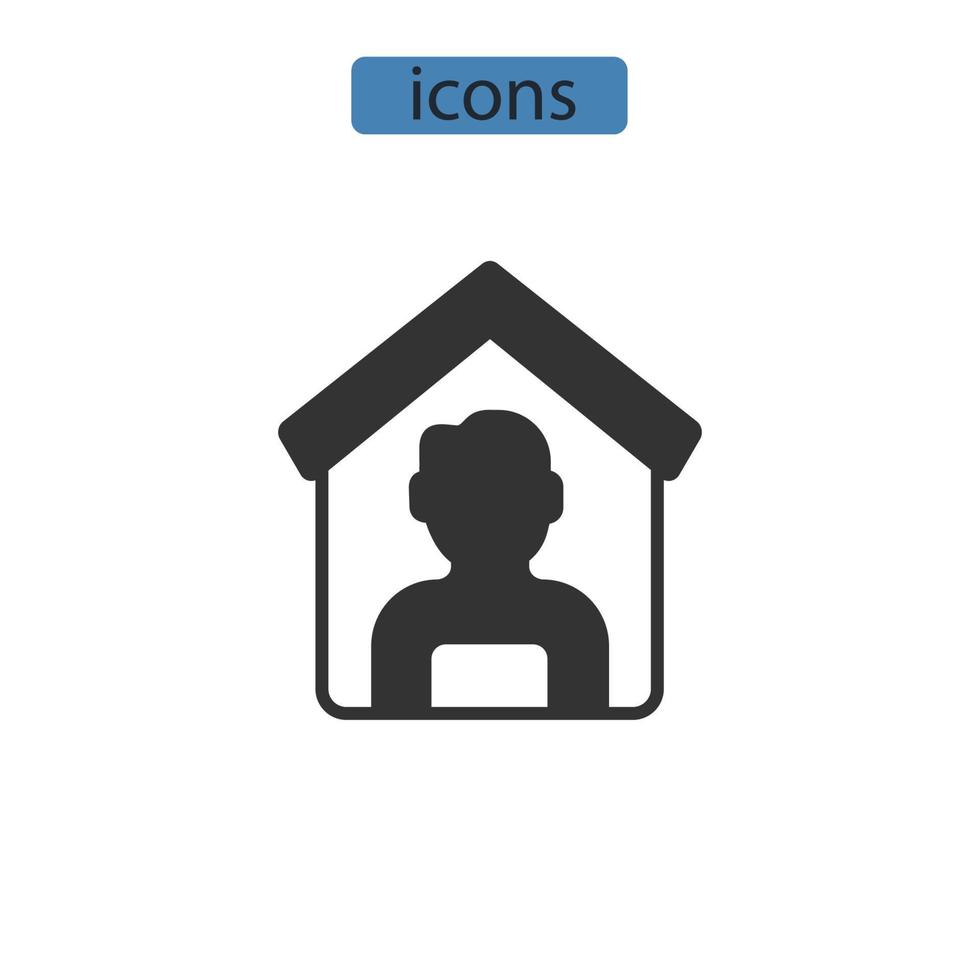 Los iconos de los hombres empleados simbolizan los elementos vectoriales para la web infográfica. vector
