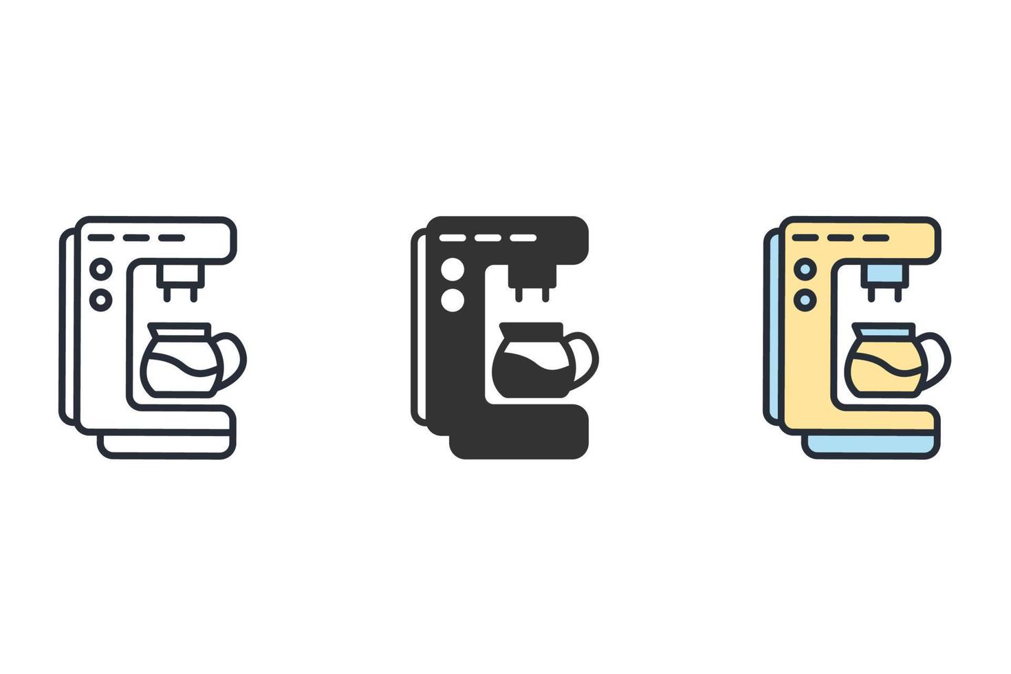 Coffee maker icons  symbol vector elements for infographic web