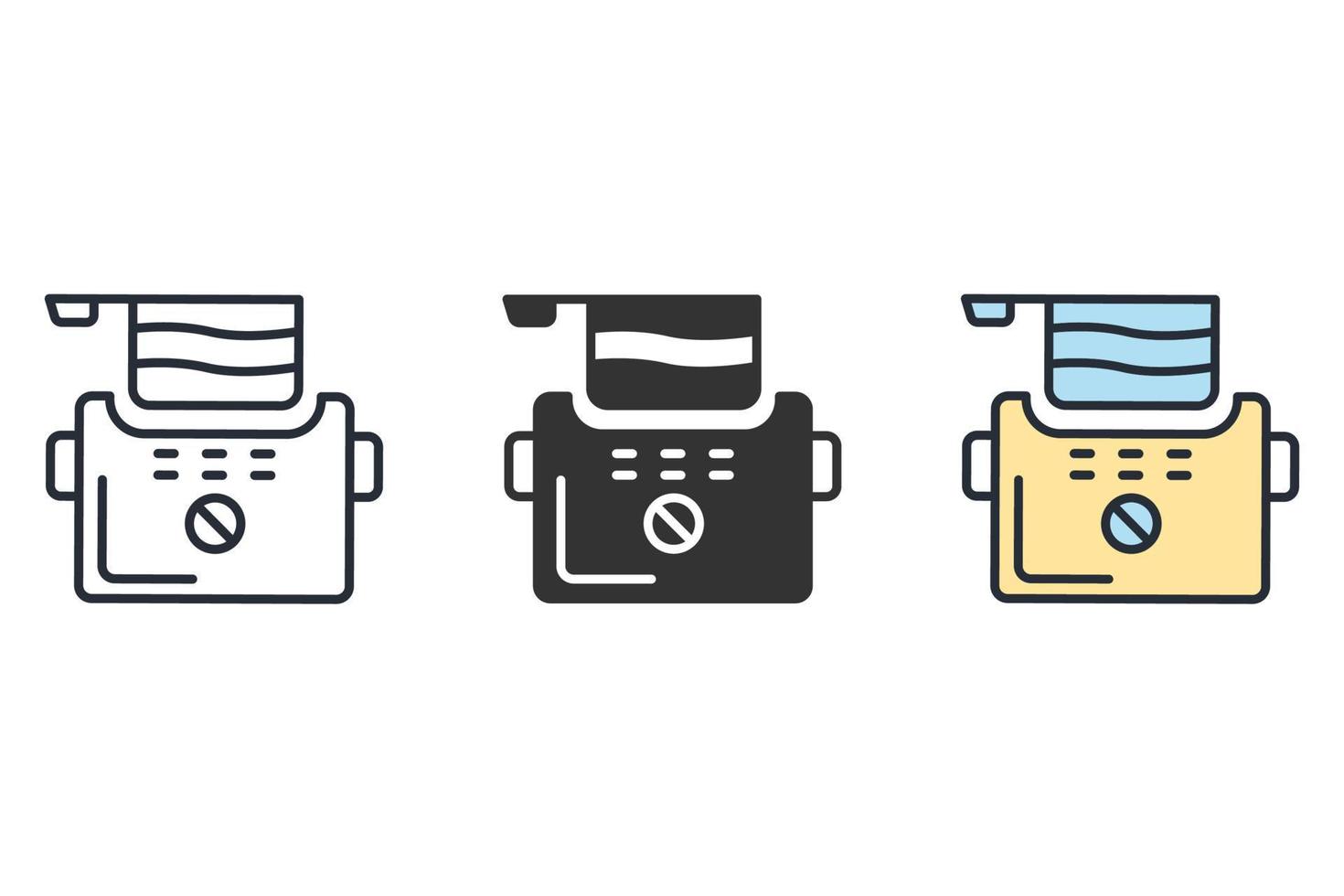 fryer icons  symbol vector elements for infographic web