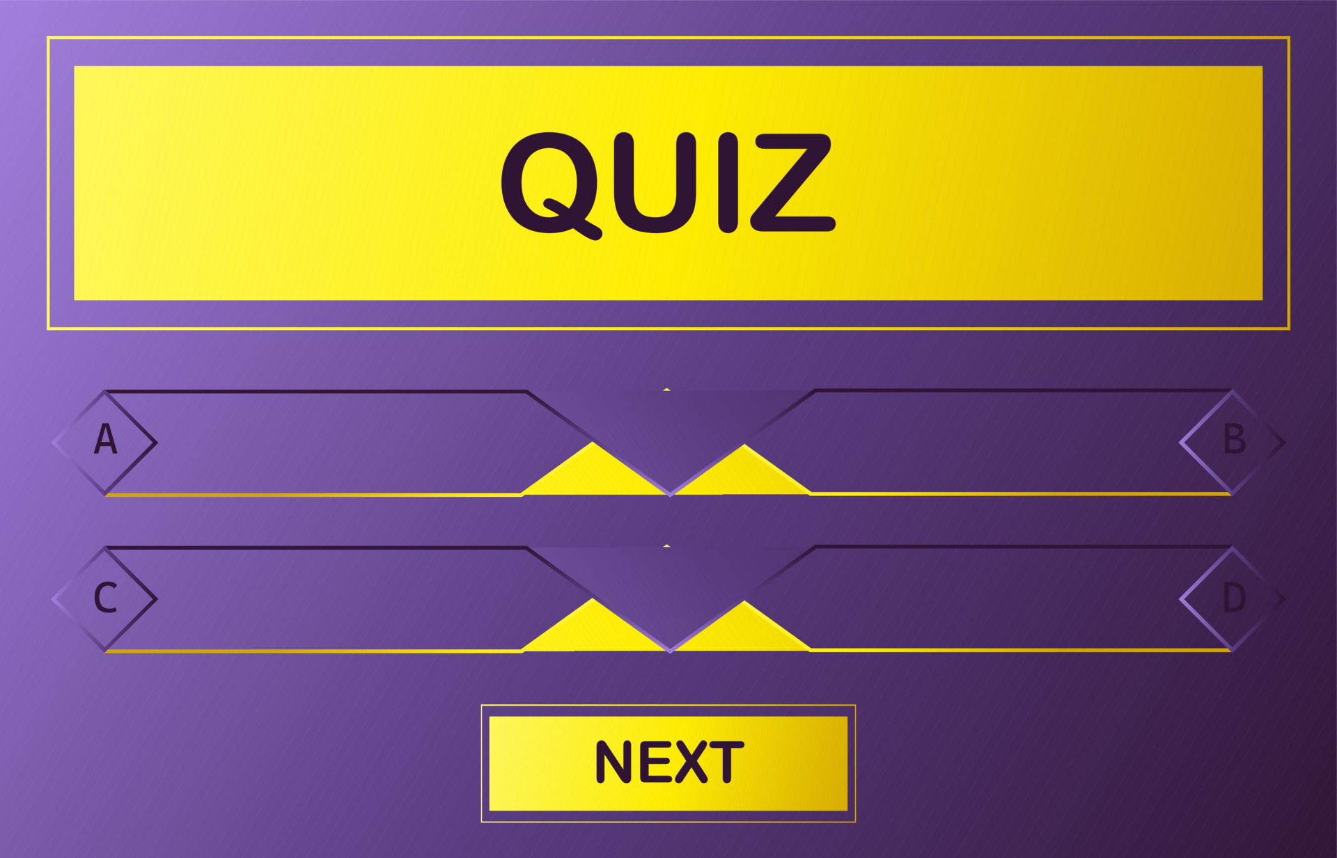 Perguntas Do Questionário E Escolha Do Menu De Teste, Fundo Da Interface Do  Usuário Do Vetor. Trivia Quiz Show Questions And Answers Option Menu With  Bubble Frames Layout For Intelectual Test Game