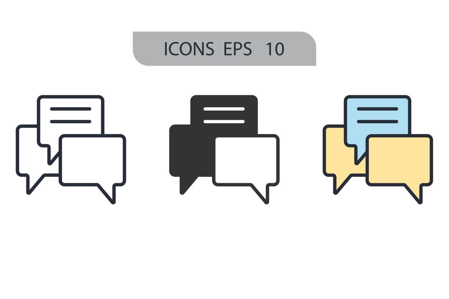 iconos de mensajería instantánea simbolizan elementos vectoriales para la web infográfica vector