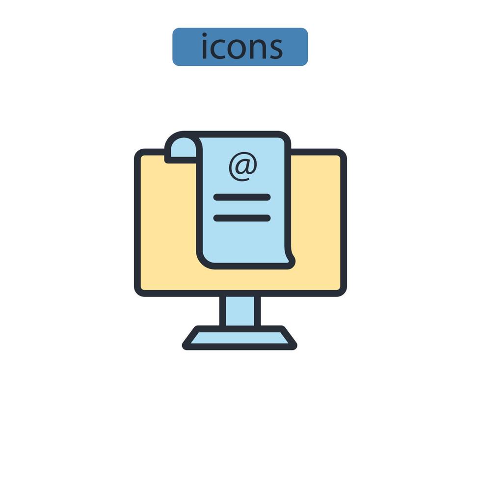 email icons  symbol vector elements for infographic web