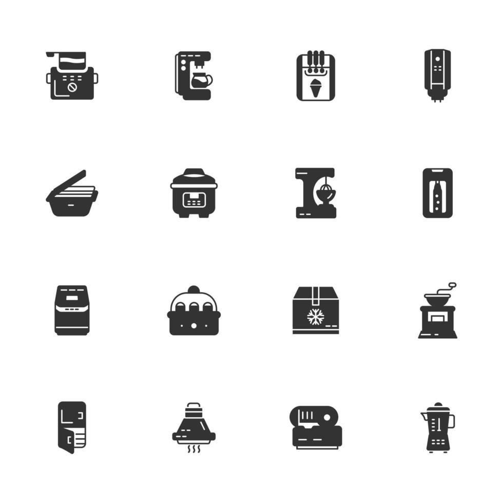 kitchen appliances icons  symbol vector elements for infographic web