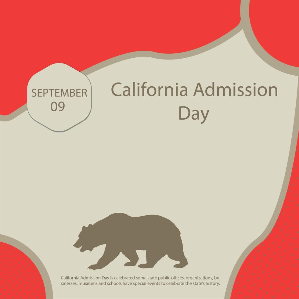 California Admission Day. vector