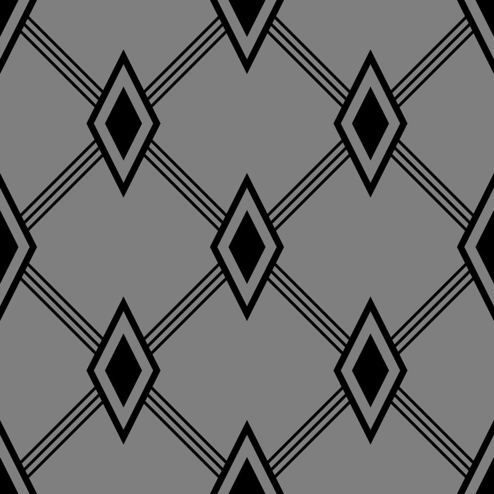 monochrome geometric floral ethnic pattern vector
