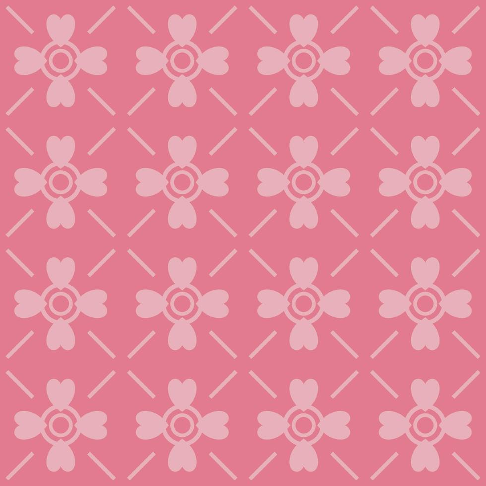 monochrome geometric floral fabric pattern vector