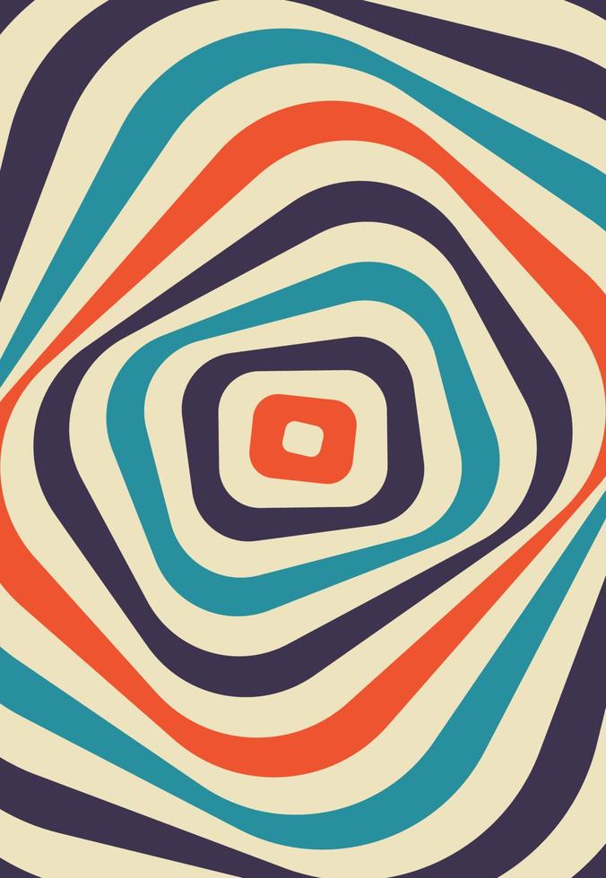 Psychedelic retro groove background vector