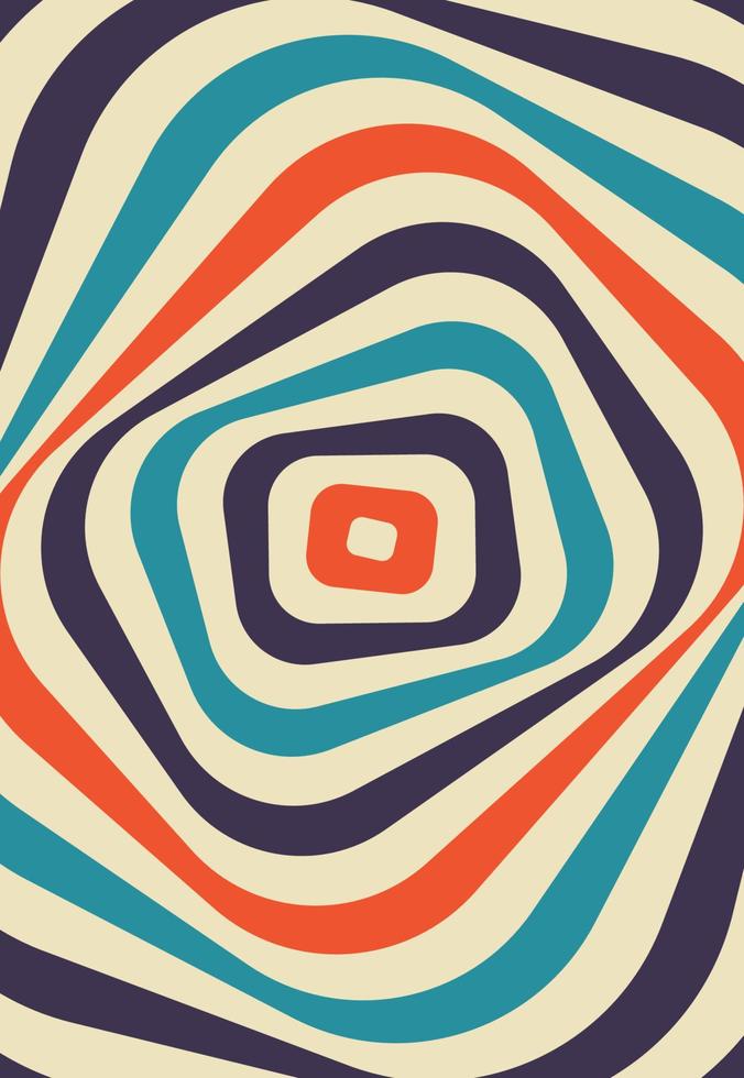 Psychedelic retro groove background vector